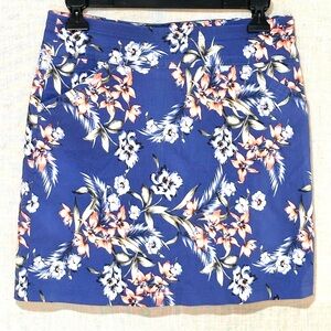 Mario Serrani Skirt Floral Mini in Blue and White Floral Print